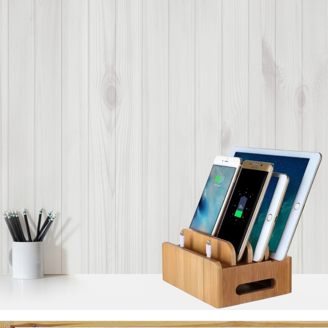 Bamboo Electronics Organizer