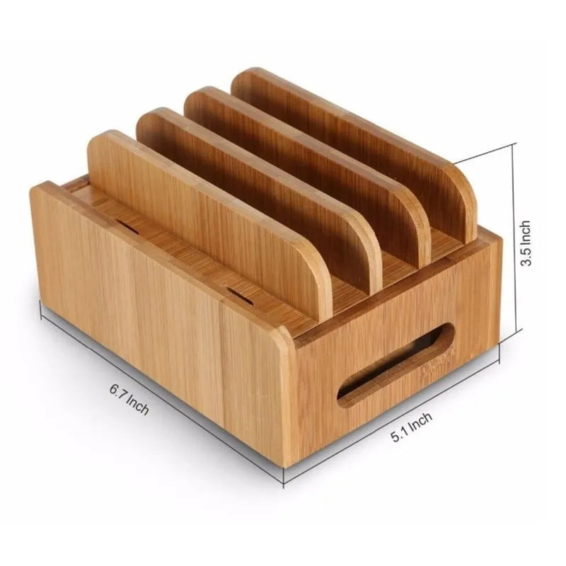 Bamboo Electronics Organizer