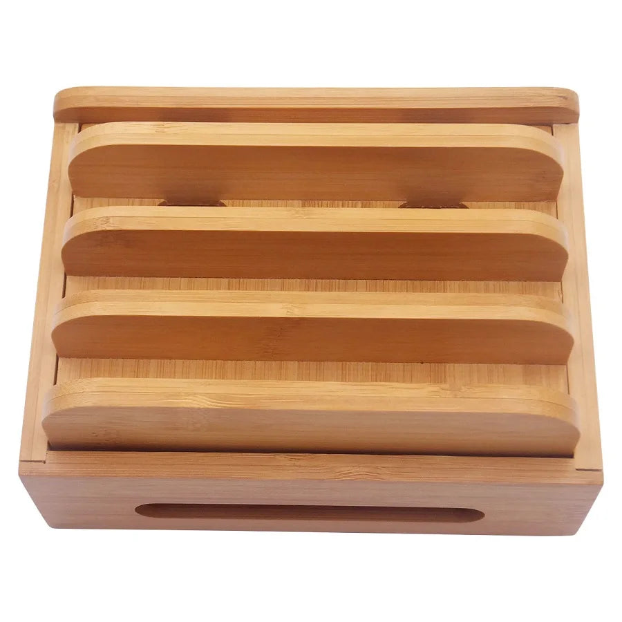 Bamboo Electronics Organizer